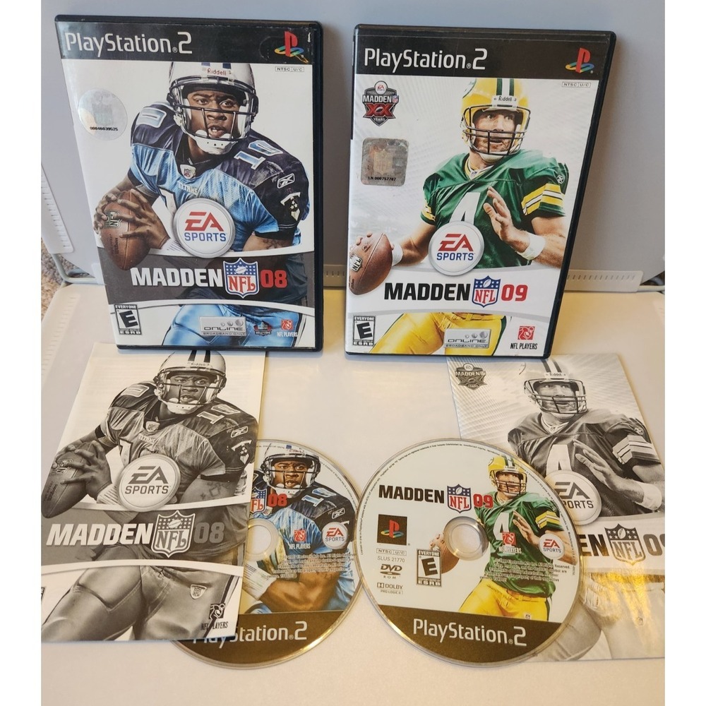 Madden NFL 09 PS2 PlayStation 2 and‎ Madden NFL 08 PS2 Game Bundle